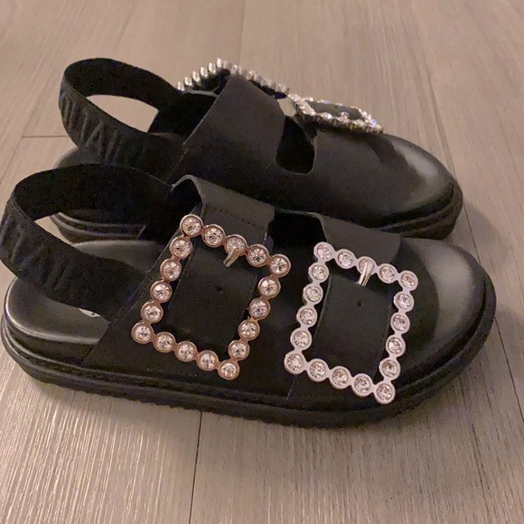 Zadig & Voltaire Lambskin Crystal Sandal - Picture 2 of 7